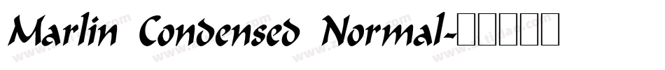 Marlin Condensed Normal字体转换